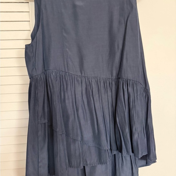 Chic Asymmetrical Blue Women's Shirt - Picture 2 of 12